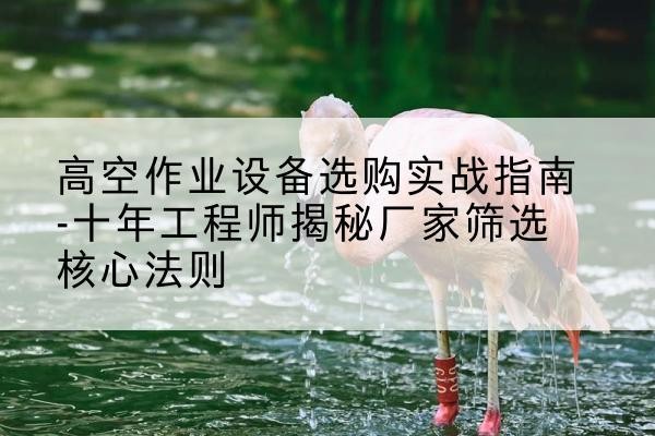 城北剪叉式升降机厂家-高空作业设备选购实战指南-十年工程师揭秘厂家筛选核心法则