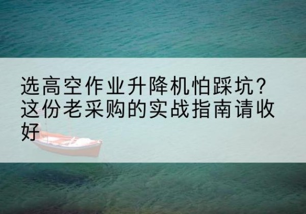 城北高空作业升降机厂家推荐-选高空作业升降机怕踩坑？这份老采购的实战指南请收好